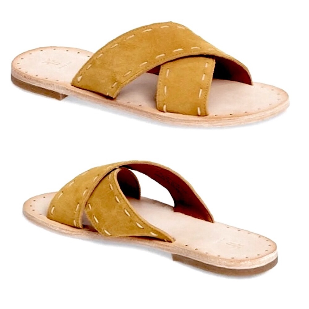 Frye Pickstitch Slide Avery Flat Sandals
